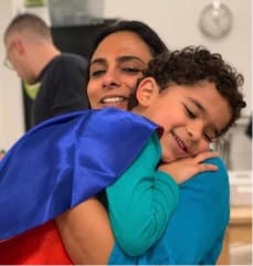 Rasha adopted Mostafa in 2014